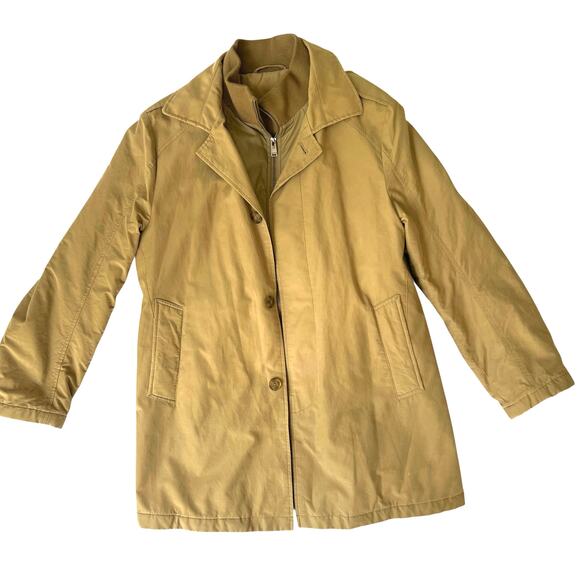 Calvin Klein Men’s Tan Quilted Lined Coat Jacket Size 40 Short - Picture 1 of 9